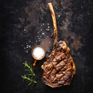 Tomahawk Ribeye Steak. Black Angus. Jack´s Creek